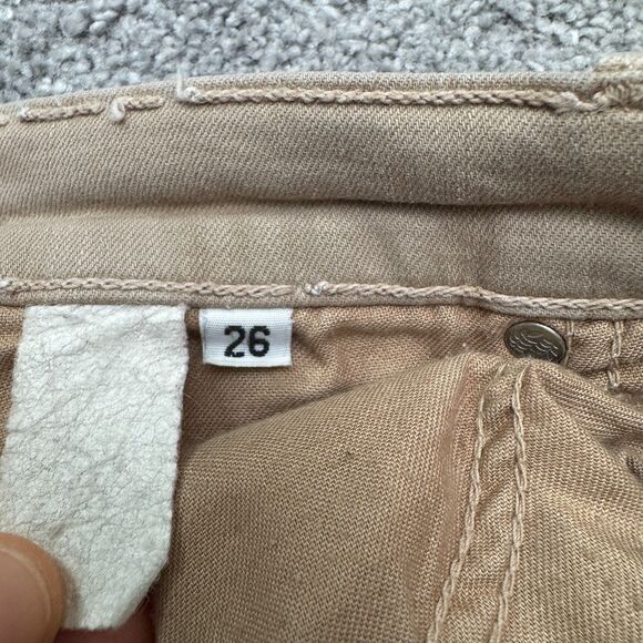 Rag & Bone Skinny Ankle Denim Jeans Womens 26 Tan Brown Mid Rise Stretch Casual - Picture 9 of 16